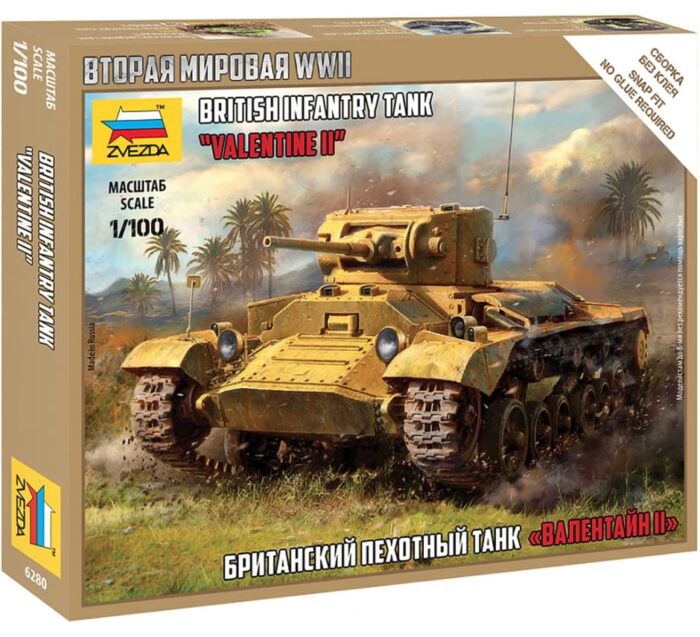 Zvezda - 1/100 British Infantry Tank Valentine II