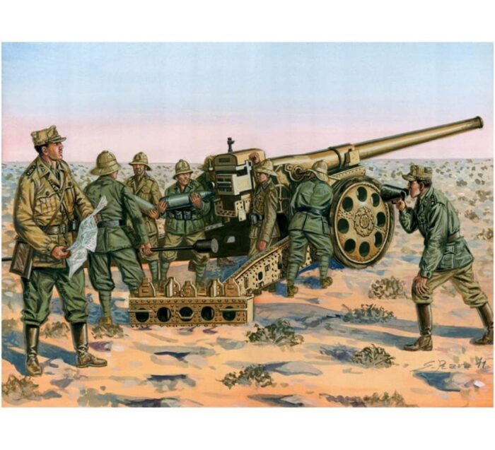 Cannone Italeri 6165, soldatini italiani
