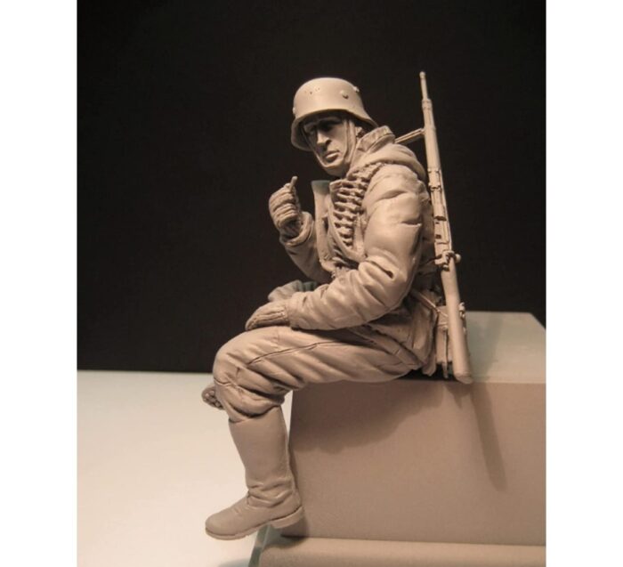 ETRIYE 1/16 soldatino in resina modello WWII tedesco carro armato