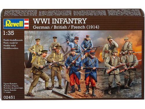 WWI Infantry Kit Illustrazioni Fanteria Tedesca, Inglese e Francese multicolore